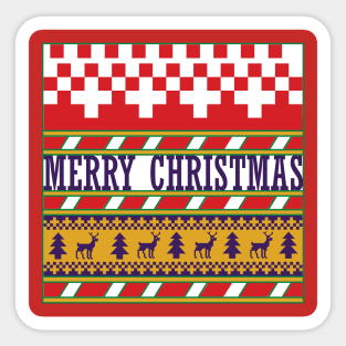 Merry Christmas - Ugly Sweater Sticker